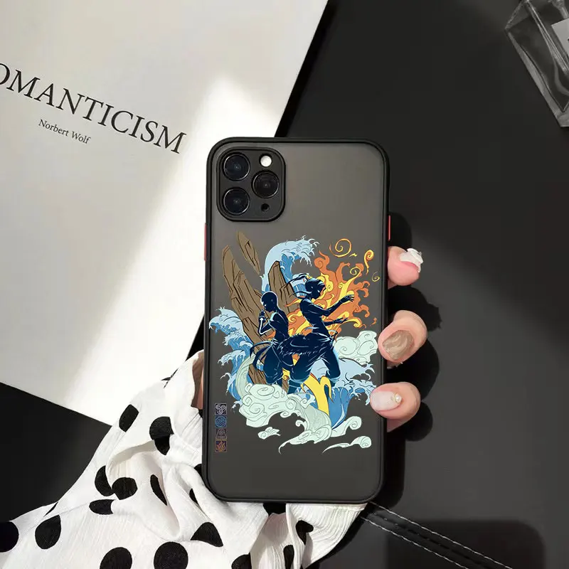 Avatar the Last Airbender Case for iphone 7 8 Plus 12 13 mini 11 12 13 PRO Max XR X XS Max SE 2020 Matte Translucent Case