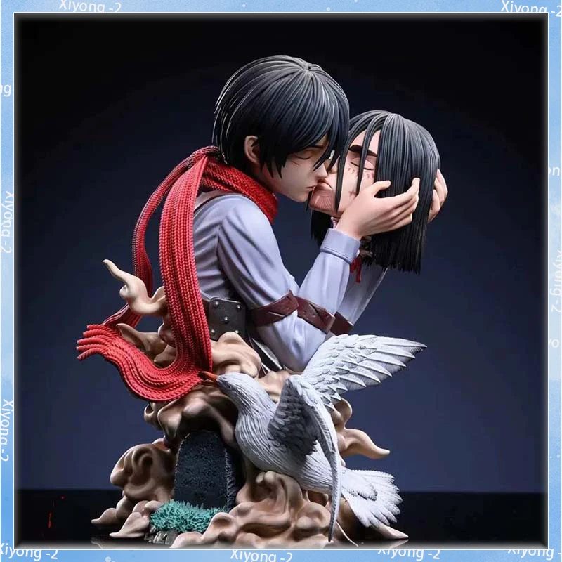 attacco-su-titano-figure-mikasa·ackerman-figura-eren-action-figurine-eren-jaeger-modelli-pvc-gk-statua-giocattoli-da-collezione-regali-per-bambole