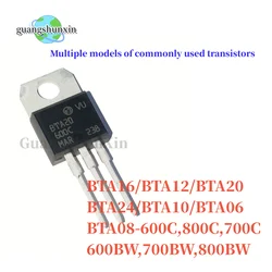 Transistores comunes TO-220, 10 piezas (M) BTA16,BTA12,BTA20,BTA24,BTA10,BTA06, bta08-600c-800C-800BW -600BW -700BW -1200BW