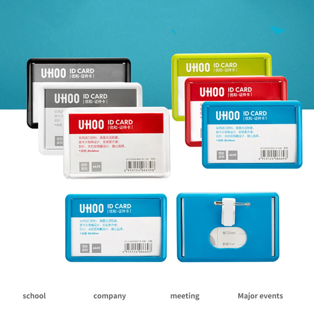 Multifunctional Bank Credit Card Work Card Office School Business ID Badge Holder Badge Case Card Holder With Pin Clip Card Bag