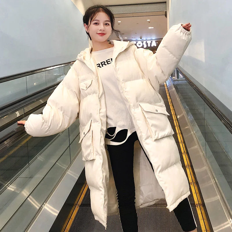 Winter New Coat Down Jacket Clothes Women\'s Down Coat Loose Quilted Cotton Cloth Mid-Length Thick Cotton-Padded Jacket