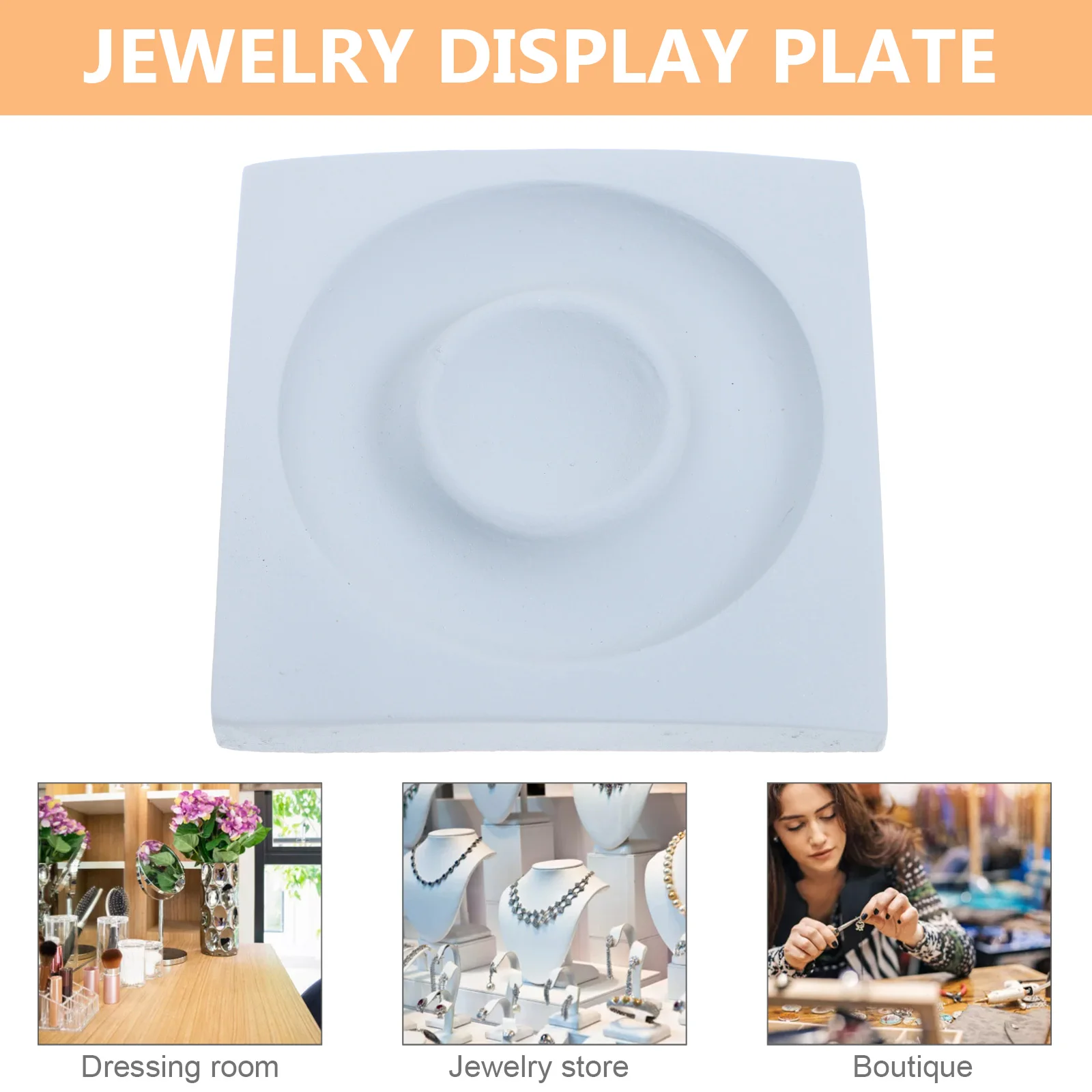 

1pcs Bracelet Display Tray Bangle Holder Jewelry Organizer Beaded Storage Gypsum Plate Presentation Trays Accessories Decor