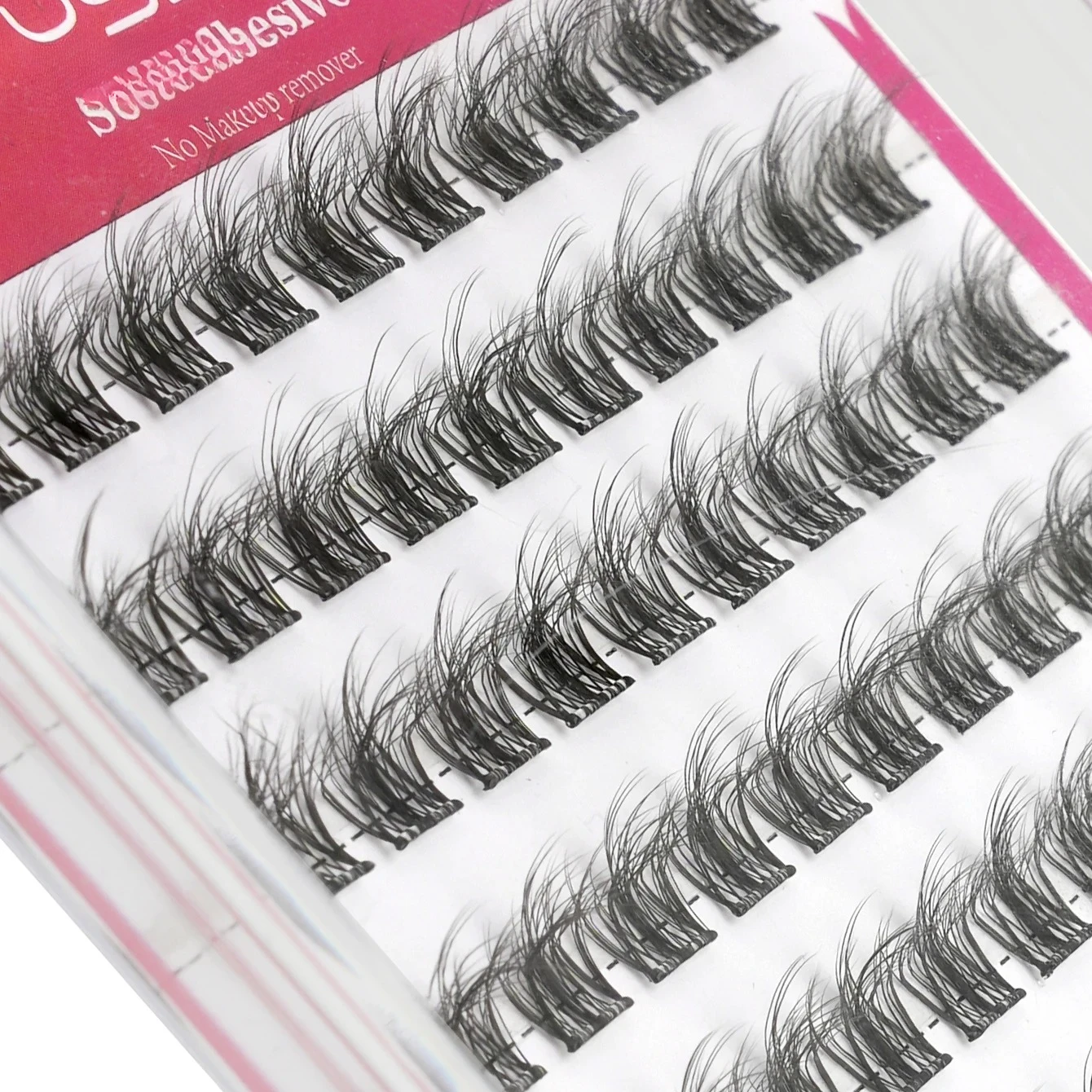 ขนตาปลอมแบบติดเอง 240 ชิ้น ขนตาแบบกลุ่ม DIY ไม่ต้องใช้กาว ต่อขนตาแบบเส้นต่อเส้น อุปกรณ์แต่งหน้า ขนตาปลอม