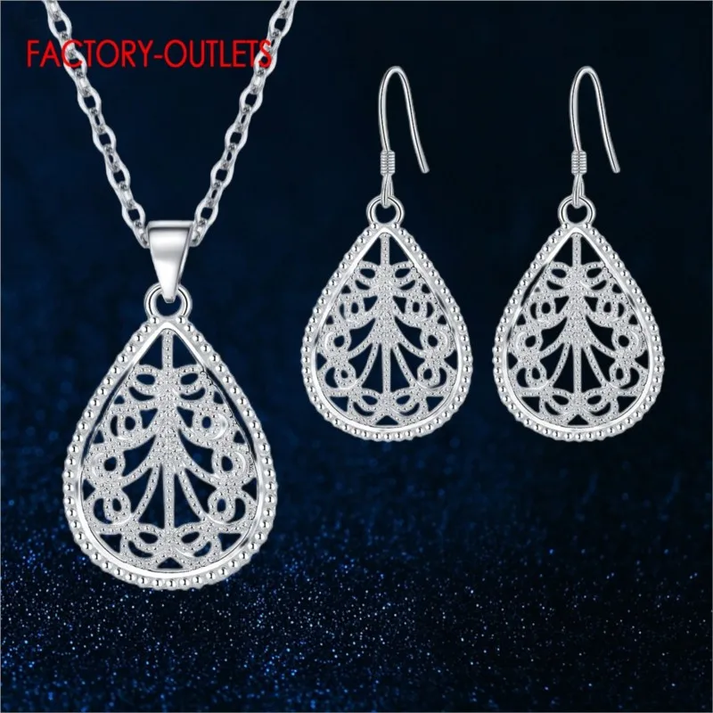 

New Trend Genuine 925 Silver Jewelry Sets Anniversary Accessory Women Girls Jewelry Set For Engagement Date Party