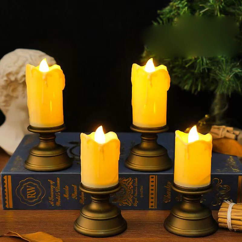 Creative LED Electronic Candle Light Christmas Retro Candles Lamp For Christmas Gifts Bedroom Desk Home Decor Candlelight Dinner image 6