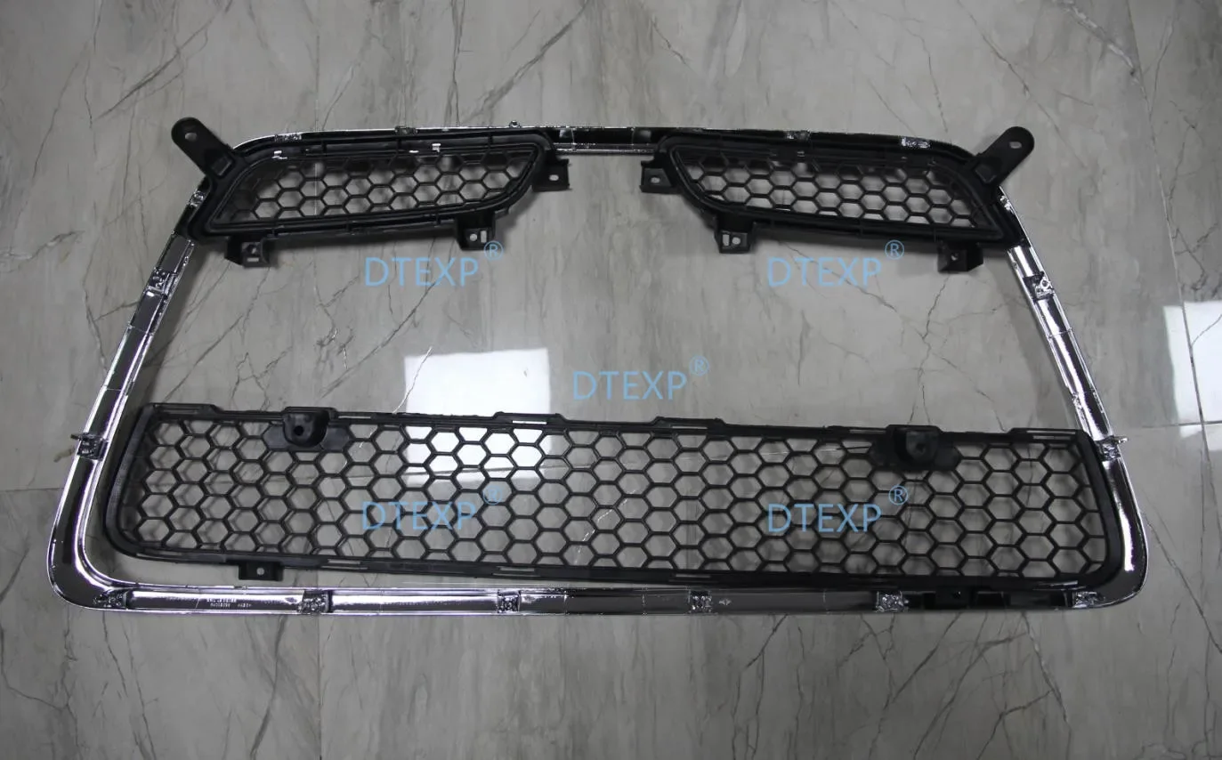 1 Pcs Central Chrome Grille for Lancer Gt CY00 6400C043 Bumper Nets Up and Down for Lancer Sport 7450A305 7450A306