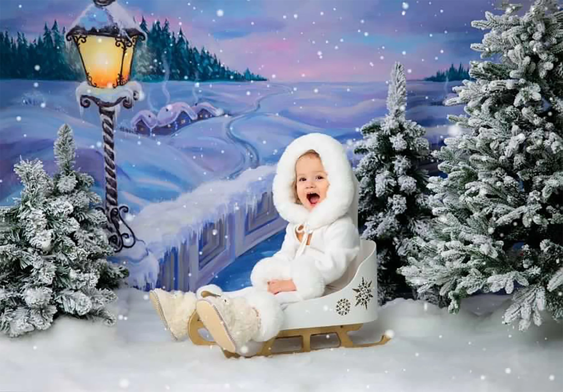 Christmas Snow Story Backdrops - огляд і ціна Photography Lighting Circle