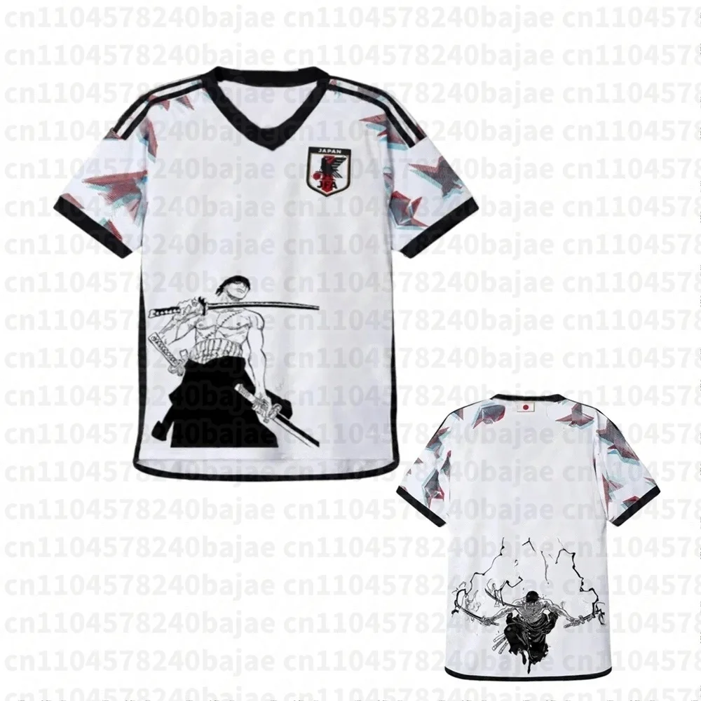 FamilyMatching Neuestes Anime One Piece Japanisches Fußballtrikot, Zoro Fan Edition, Spezielle Edition Atmungsaktives Trikot T-Shirt