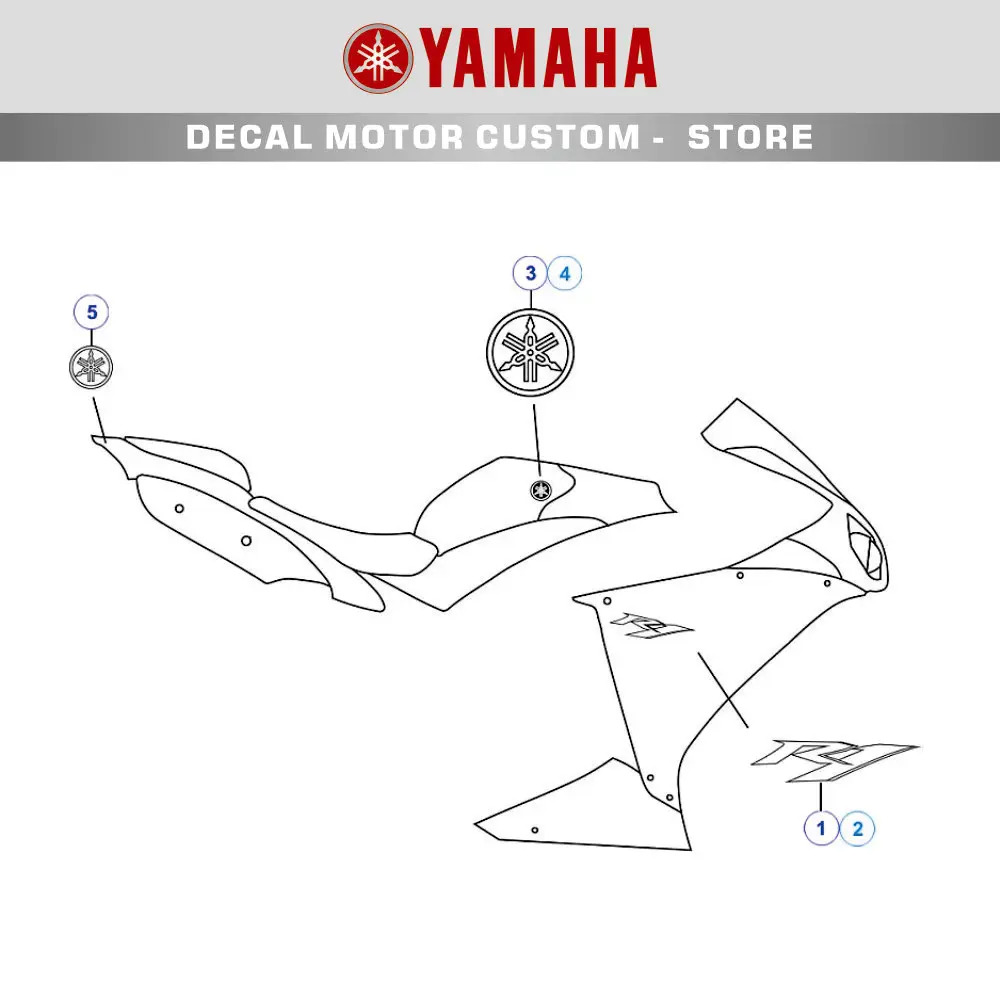 

Body decoration protection Fairing sticker motorcycle decal 270469 270470 for YAMAHA YZF R1 YZFR1 2009-2014 2010 2012 2011 2013
