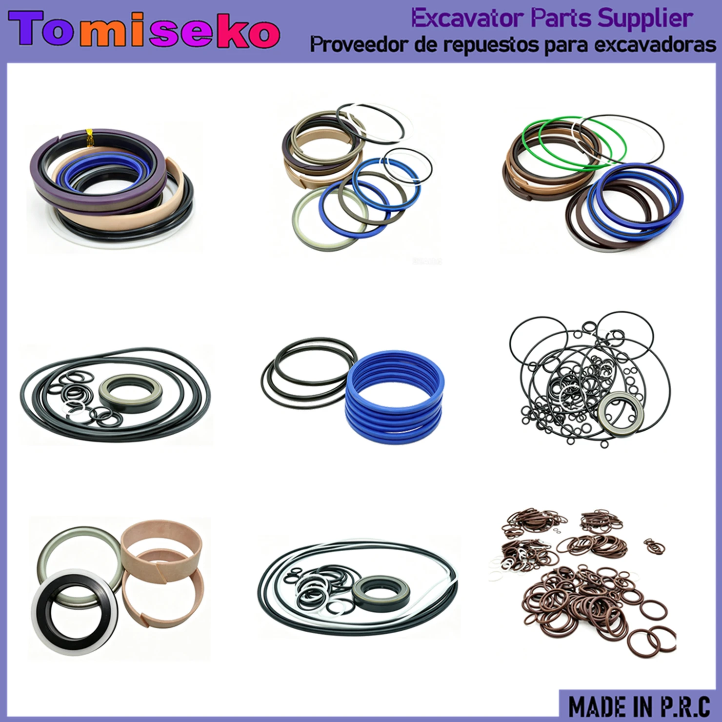 Seal Kit For Komatsu PC60-6 Excavatora  Boom Arm Bucket Cylinder Hydraulic Pump Swing Travel Motor Center Joint Track Adjuster