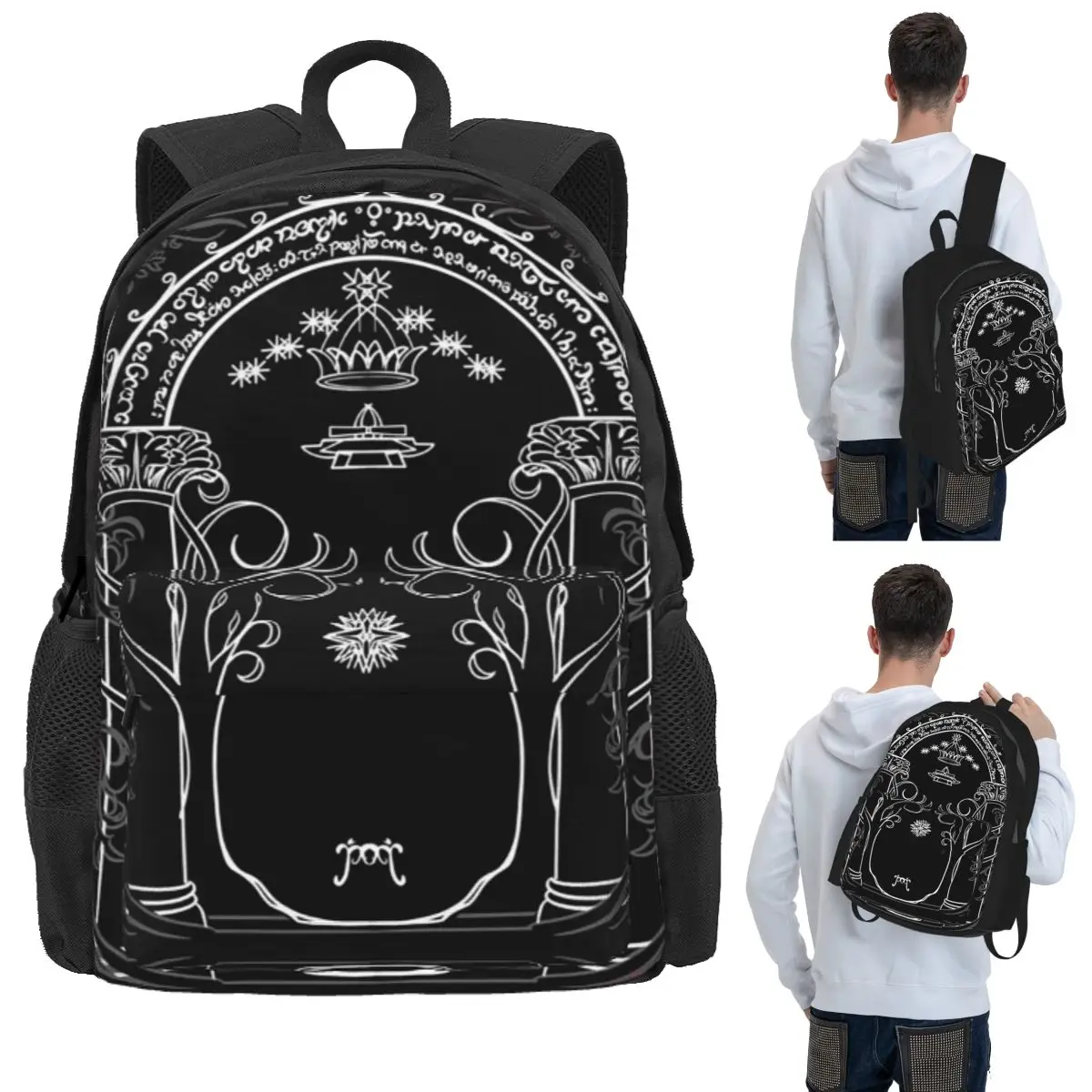 

Mountain Door In The Style Of J.R.R.Tolkien Backpack School Bag Hiking Travel Daypack for Boys Girls Bookbag Shoulder Bags