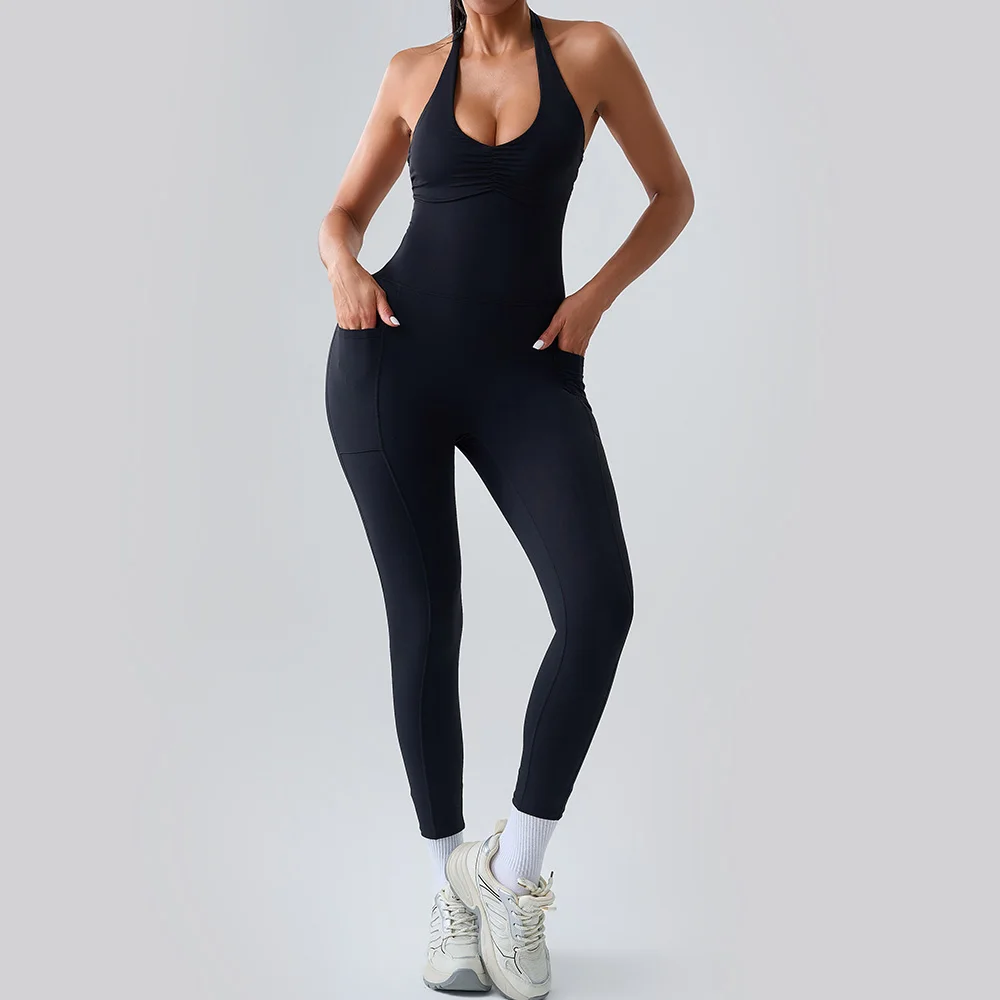 Workout Jumpsuit Sports Overalls Women Rompers Gym Clothing Running Tracksuit Fitness Gym Clothes Push Up Sportswear Yoga Set