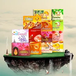 Y 10/20 Pcs Indian Incense Cones Sandal Jasmine Lavender Osmanthus Tower Incense Household Bedroom Toilet Home Aromatherapy