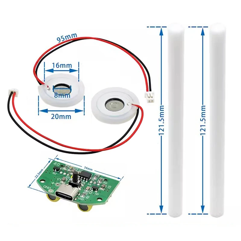 Dual spray atomization module USB humidifier driving circuit board atomization experimental equipment ultrasonic DIY incubation