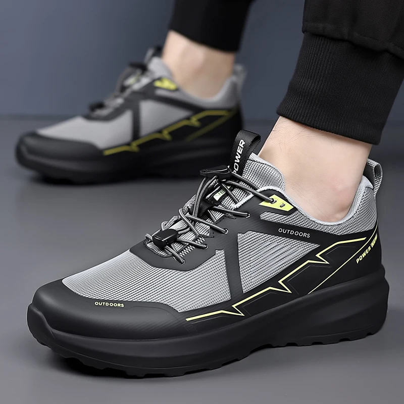 

Винтажные мужские кроссовки 2026: Новинка весенней коллекции, легкие, на мягкой подошве, на шнуровке, для активного отдыха, повседневные, нескользящие, для походов