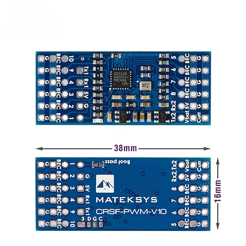 

1pcs/CRSF-PWM-V10 CRSF-PWM Converter with Variometer 10CH PWM Output for TBS CRSF Protocol 433MHz 915MHz 2.4GHz Receiver