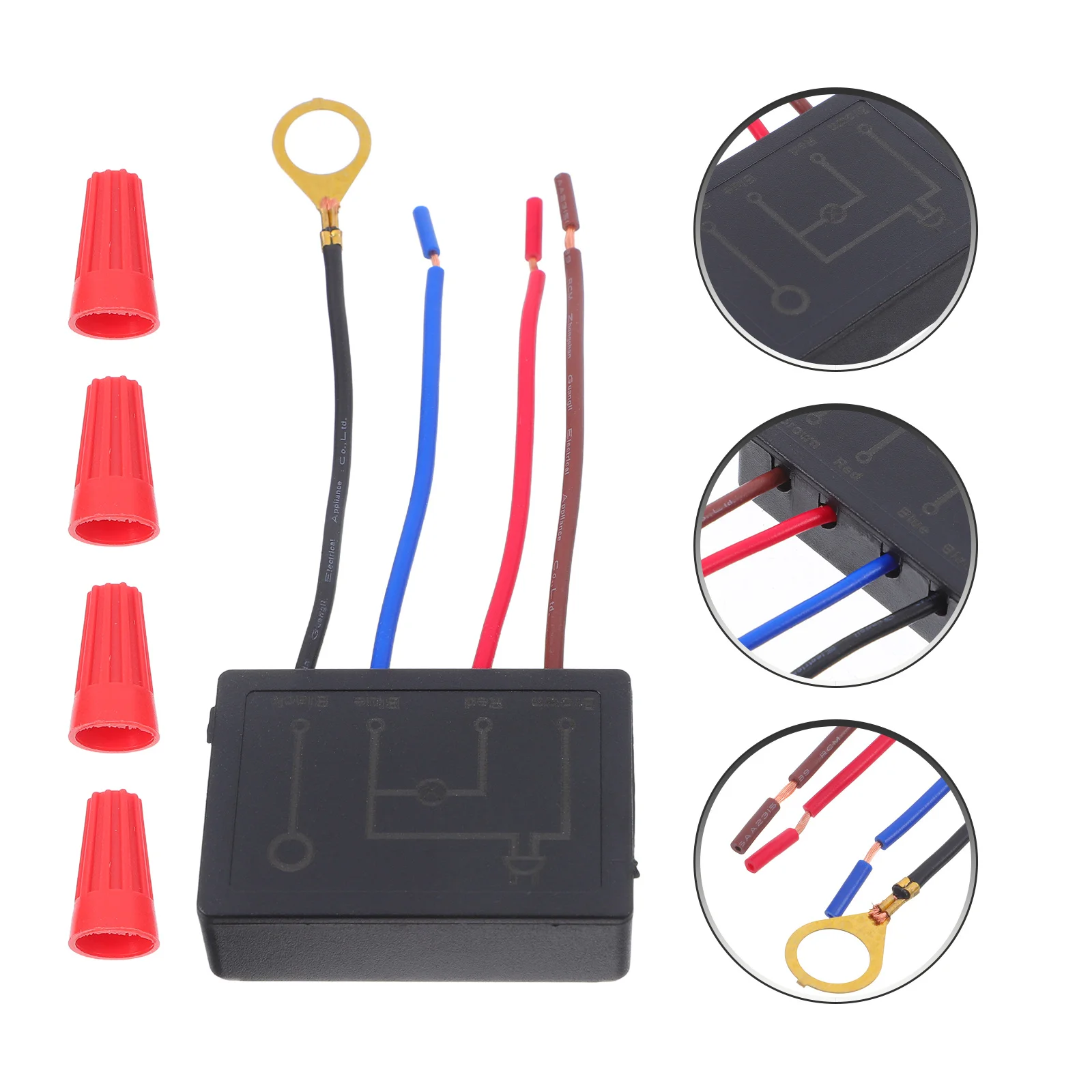 

Touch Sensor Dimmer Module Black Replacement For Desk Bedside Floor Lamp Touch Control Dimming Module With Wire Caps,