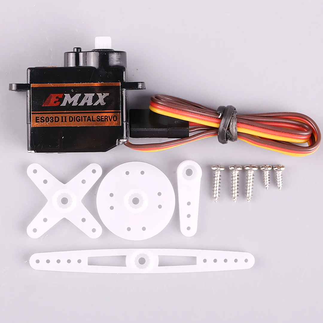 EMAX ES08DII 4.8-6V 9g Plastic Digital Micro Servo With Futaba JR Plug For RC Helicopter Airplane Accessories