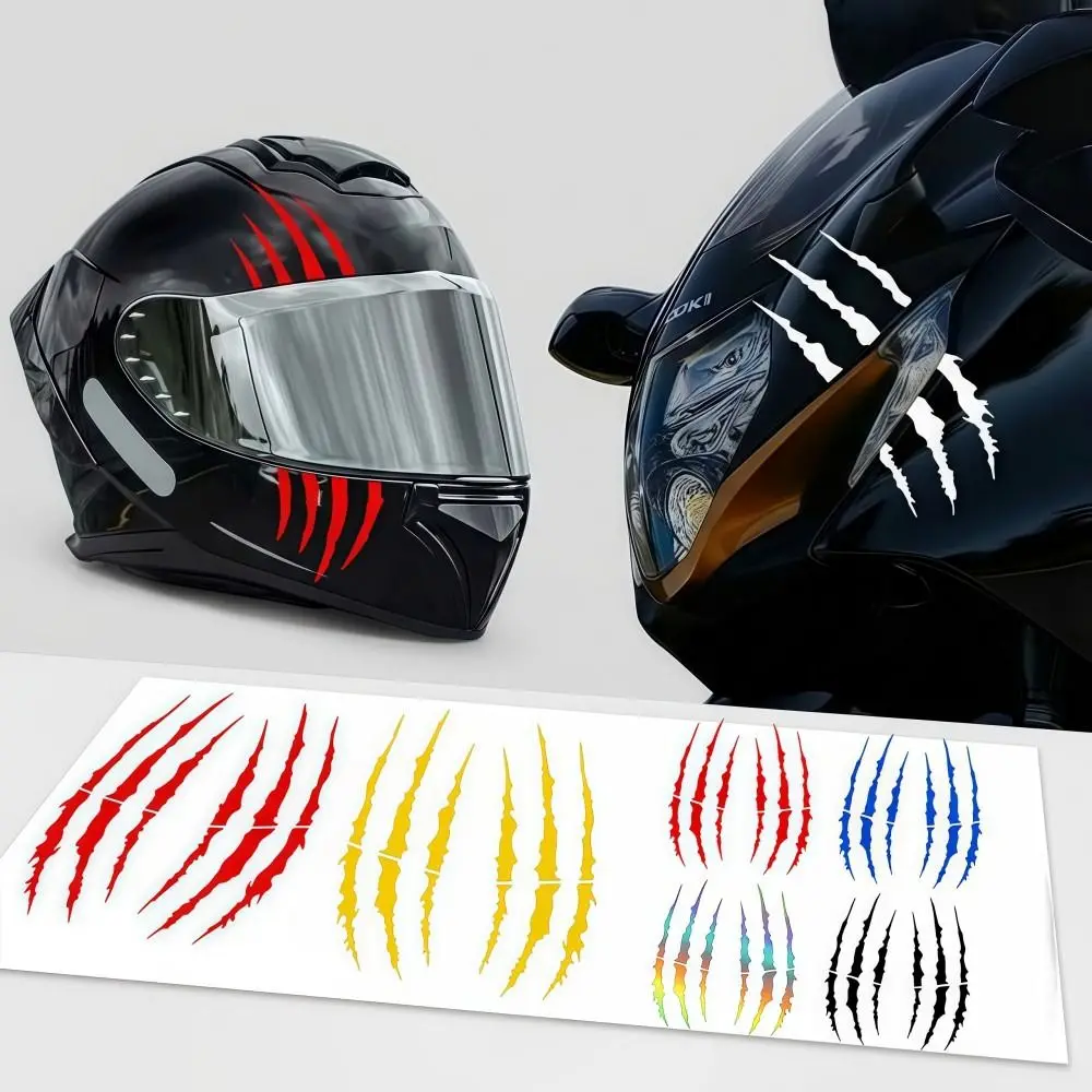 Demon Claw Motorcycle Stickers Vinyl Covering Scratches Helmet Stickers Solid Color DIY Car Vinyl Stickers Vehicle Decoration