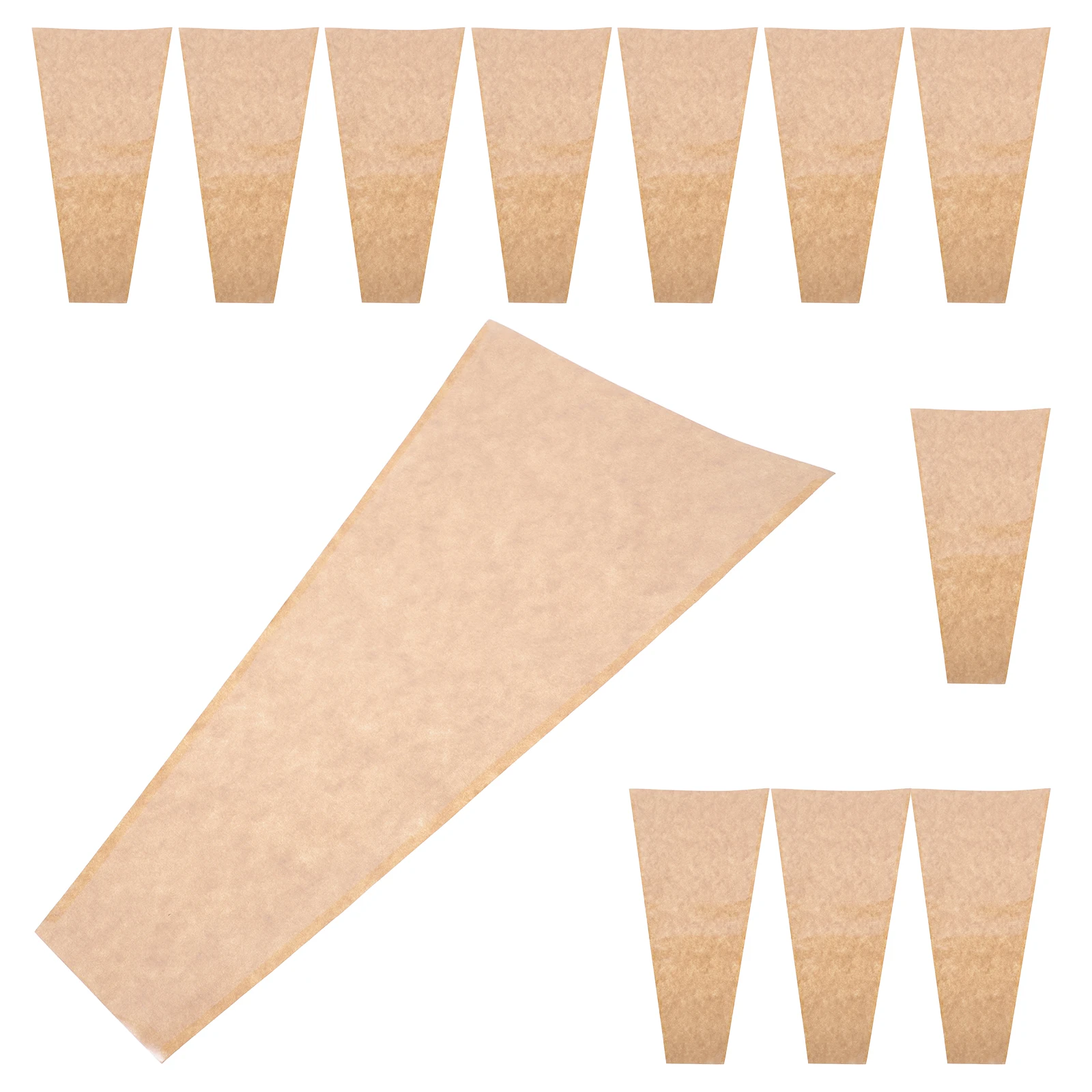 

50 Pcs Flower Arrangement Bag Bouquet Packing Bags Packaging Florist Wrapping Brown Clear Shopping
