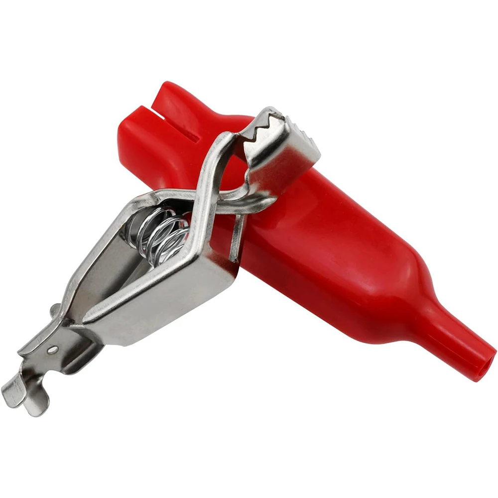 20A معزول التمساح كليب بطارية كهربائية التمساح المشابك البلاستيكية مغمد التمساح كليب الربيع تحميل اختبار كهربائي