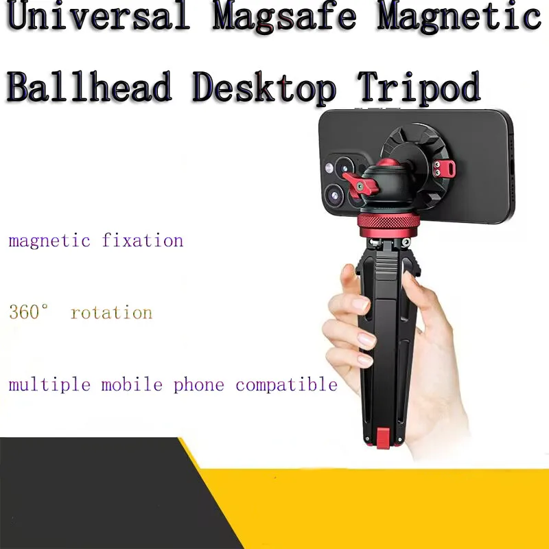 PyroGraphy Magsafe Mobile Phone Magnetic Base Ballhead Tripod with 1/4