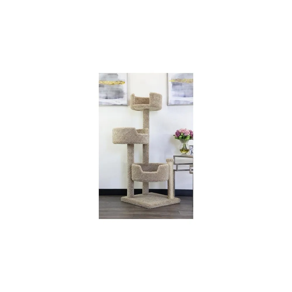 Cat Tree for Large Cats Solid Wood & Carpet 50