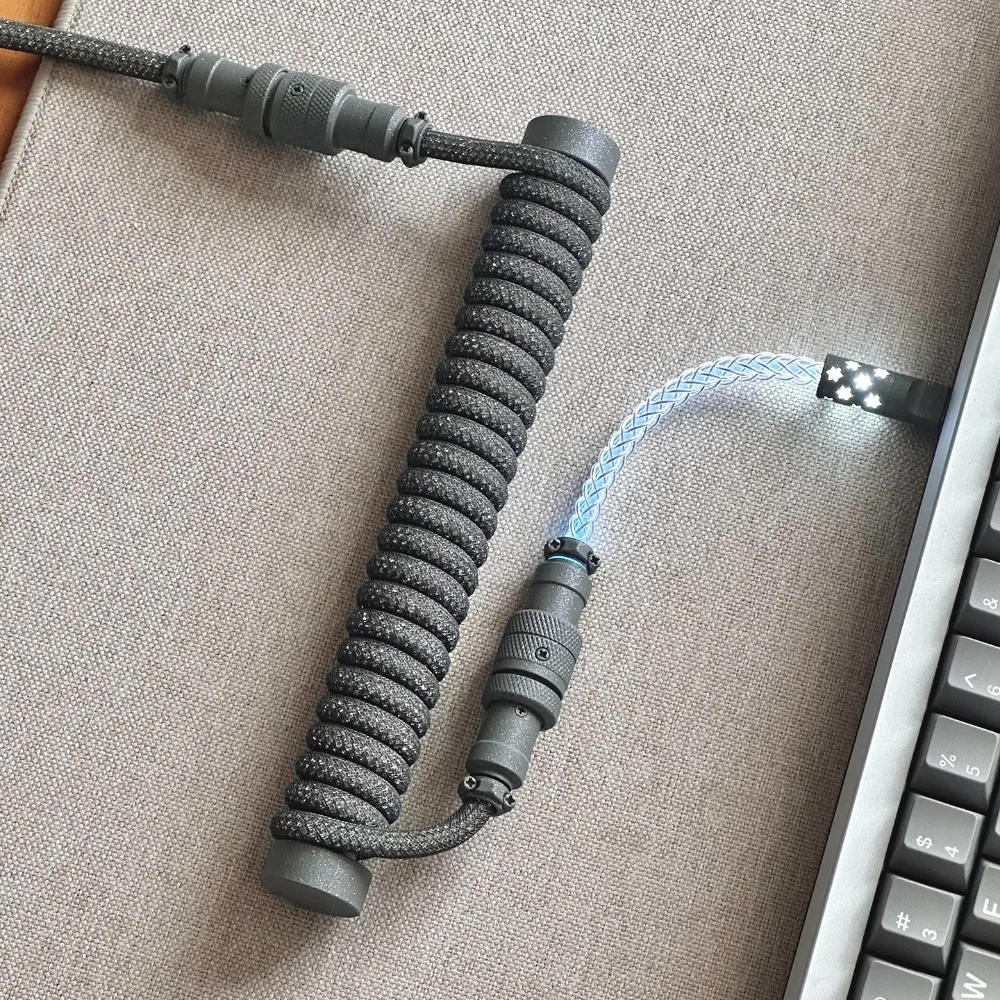 Unknown Error Keyboard Cable Magnetic Keyboard 8K RGB Three-Section Copper Aviation Plug Cable USB to Type-C Gaming Accessories