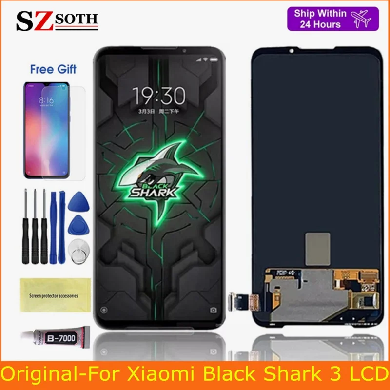 

6.67inch Original For Xiaomi Black Shark 3 LCD KLE-H0 KLE-A0 Touch Screen Digitizer Assembly For Xiaomi BlackShark 3 Lcd