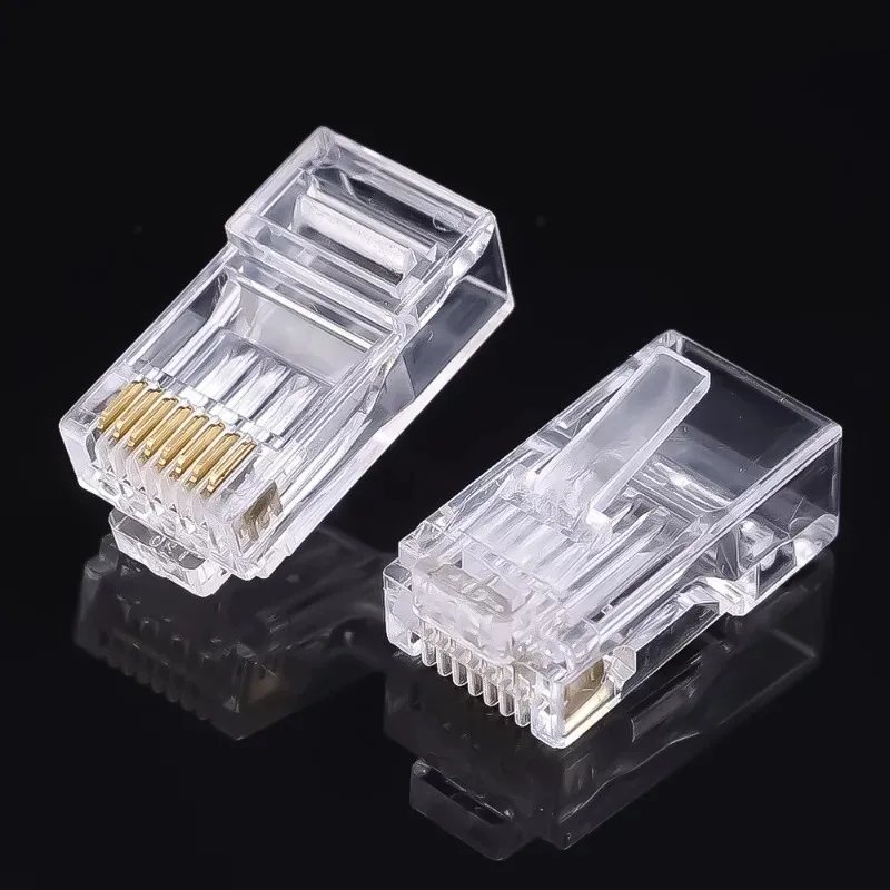1/30Pcs CAT6 RJ45 Modular Plug Connector for Ethernet Cable Network PC Hardware Cables Adapters Unshielded Crystal Modular Plugs