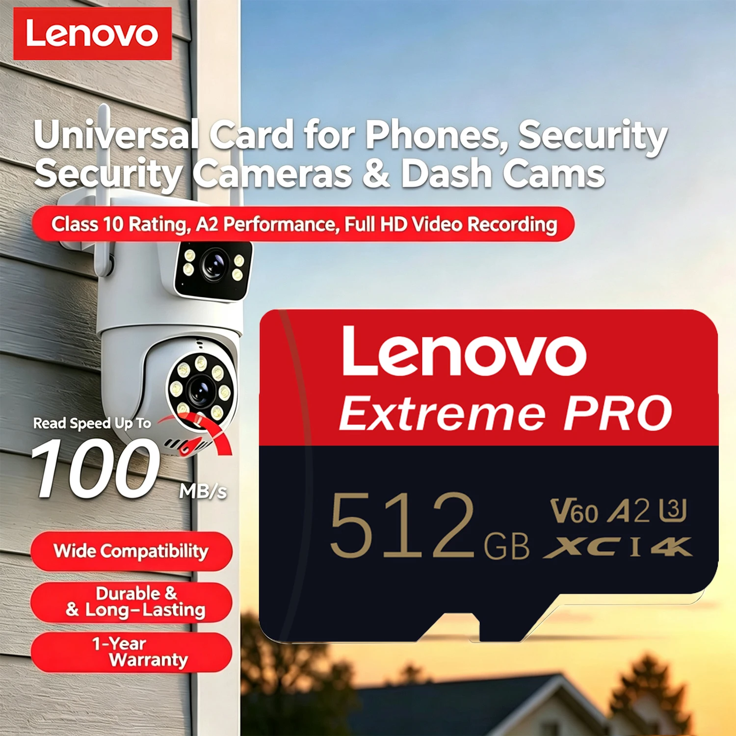 Home Security Game - Lenovo SD Kart 512GB 256GB Class10