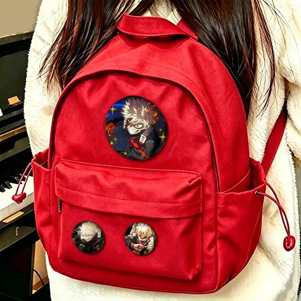 Katsuki Bakugo My Hero Academia Custom Enamel Pin Badges 25mm 32mm 44mm 58mm Backpack Hat Decor Toys Gifts