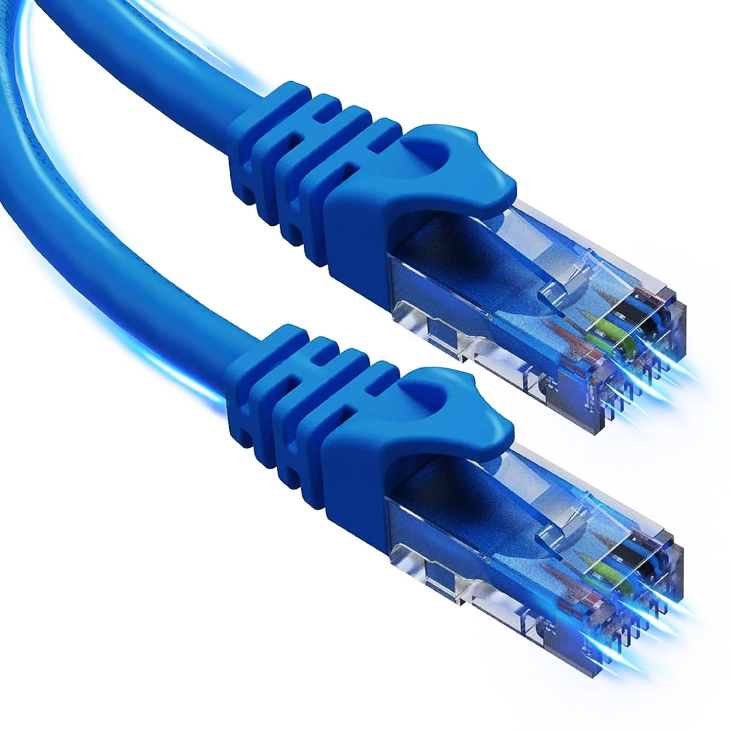 

5 Core Cat 6 Ethernet Cable Long Computer Internet Cables WiFi RJ45 Cord for Gaming ET 1.5FT BLU