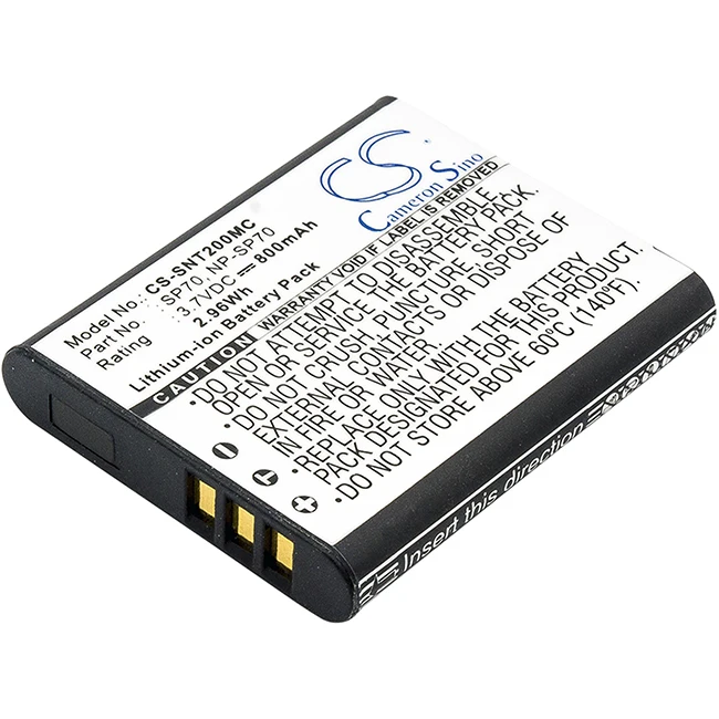 Camera 800mAh Battery For Sony 4-261-368-01 NP-SP70 SP70 SP70A SP70B Bloggie Touch MHS-TS20 MHS-TS20/S MHS-FS2/V MHS-TS10/B