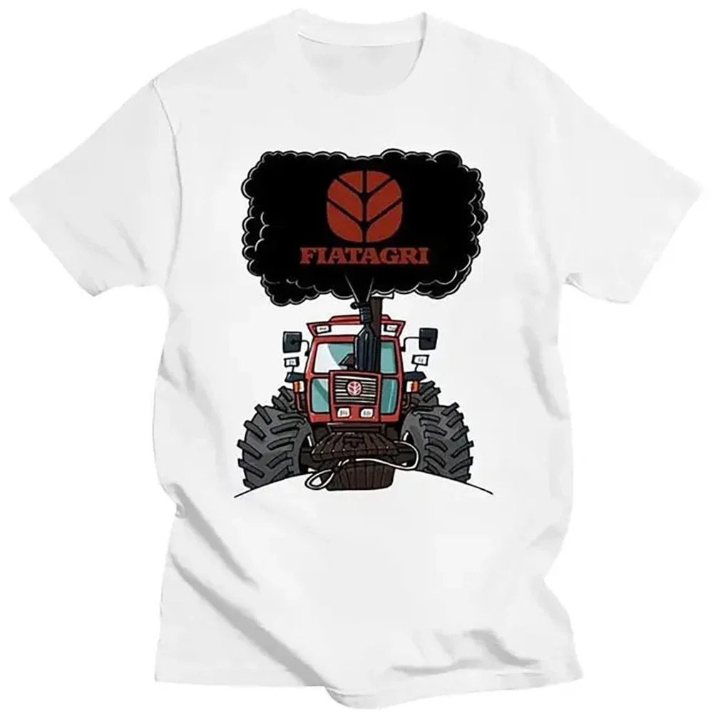 ZYXZ Men's Clothing Sports Casual T-Shirt Clothing Fiatagri Tractor White Funny Fashion Novelty High-Quality Graphic T Shirts