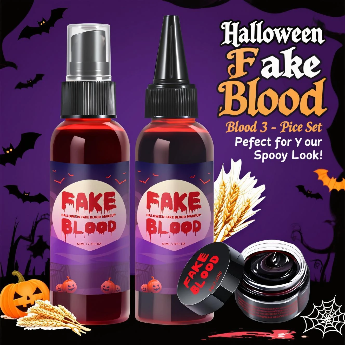 Wash Effect Set - Zestaw do makijażu Halloween z sztuczną