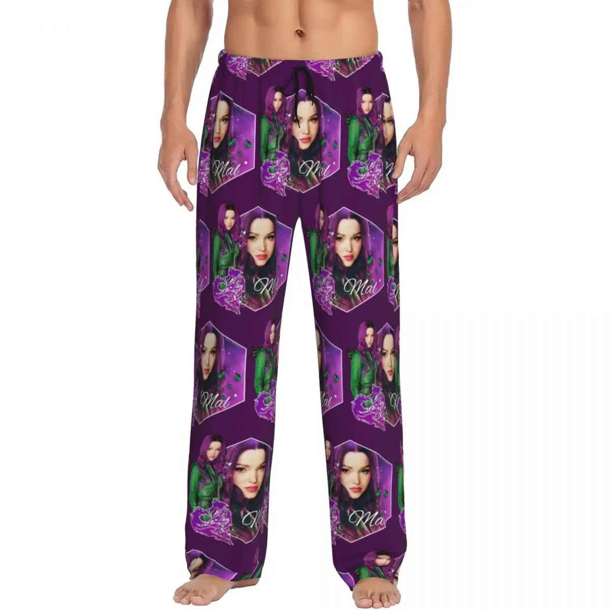 

Custom Printed Mal Purple Beauty - Descendants Pajama Pants Men Sleep Sleepwear Bottoms with Pockets