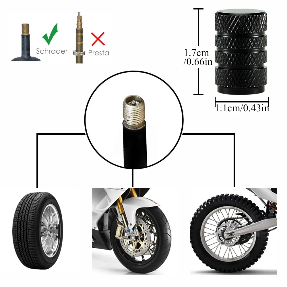Aluminium Band Steel Ventiel Caps Aluminium Stofdichte Doppen Band Wiel Steel Luchtklep Doppen Voor Auto Motorfietsen