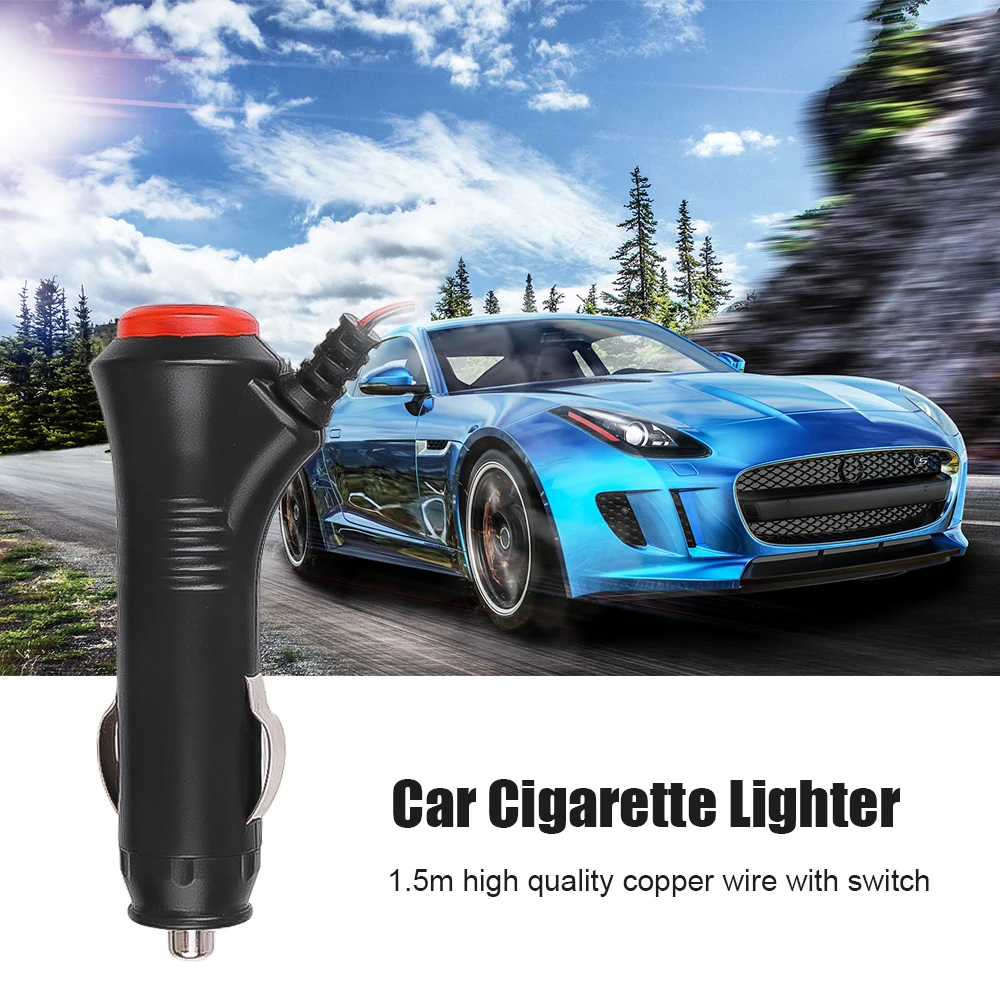 12V 24V Car Cigarette Lighter Socket Splitter Plug Connector Power Adapter On Off Switch Universal Charger Power Adapter