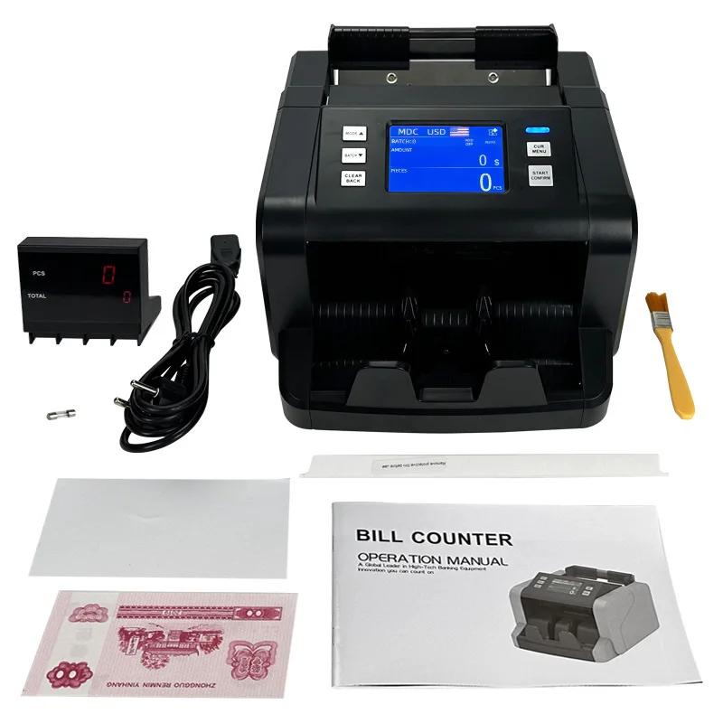 

P80 CIS Mix Denomination Bill Counter Counterfeit Detection Cash Bank Note Money Counting Machine for Multi Currencies