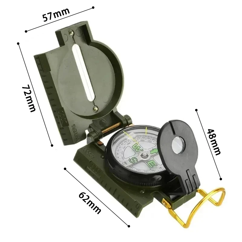 Waterproof High Precision Compass Luminous Dial Outdoor Navigation Gear For Hiking Climbing Survey, Ideal Halloween Gift