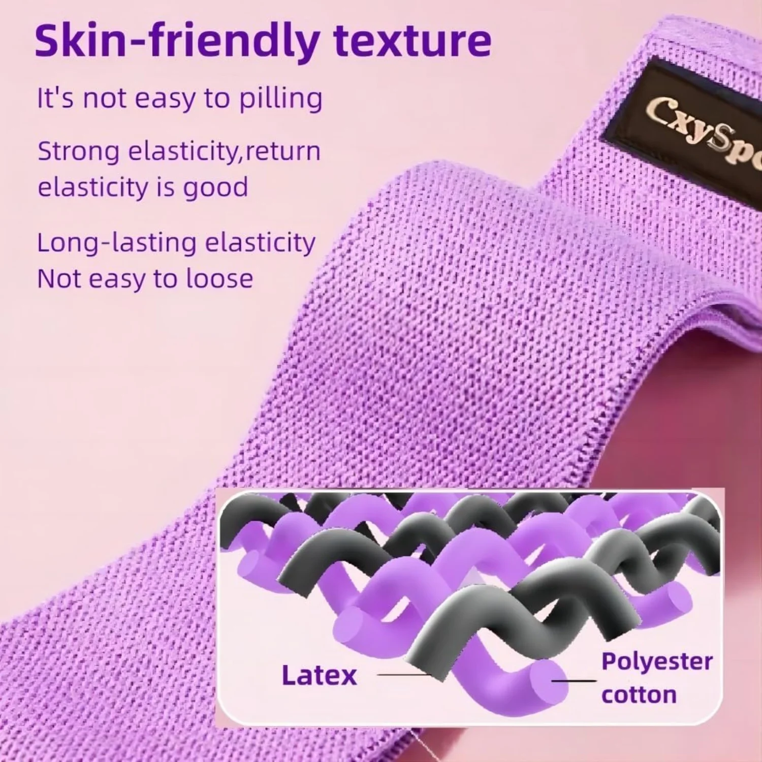 

Booty Elastic Resistance Bands Set - Ideal Fabric Bands in 4 Levels for Perfect Pilates and Leg Butt Stretching - Effective Work