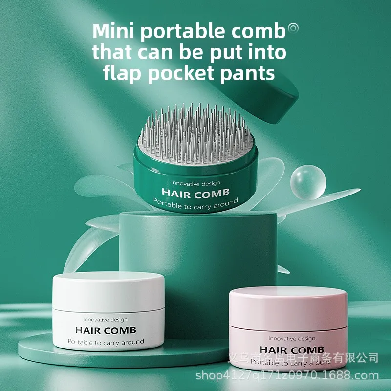 

Portable Mini Comb for Women and Children with Air Cushion and Smooth Hair Massage, Travel-Friendly Travel Comb