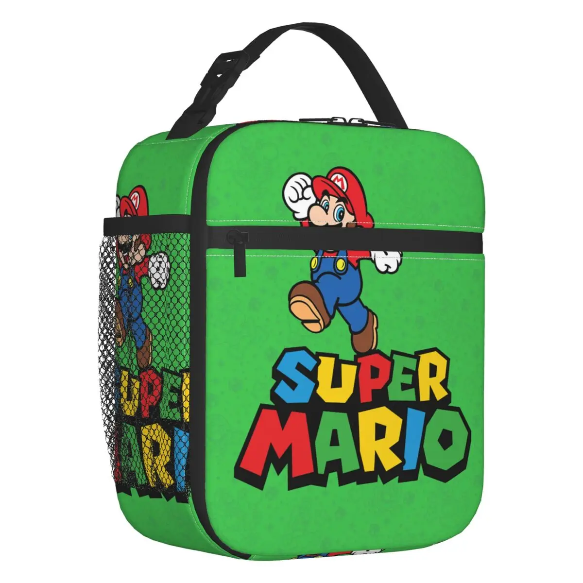 Bolsa Térmica Personalizada M-Marioes Video Game Brothers Friends para Homens, Lancheira Portátil Térmica, Caixa Bento para Praia, Camping e Viagem