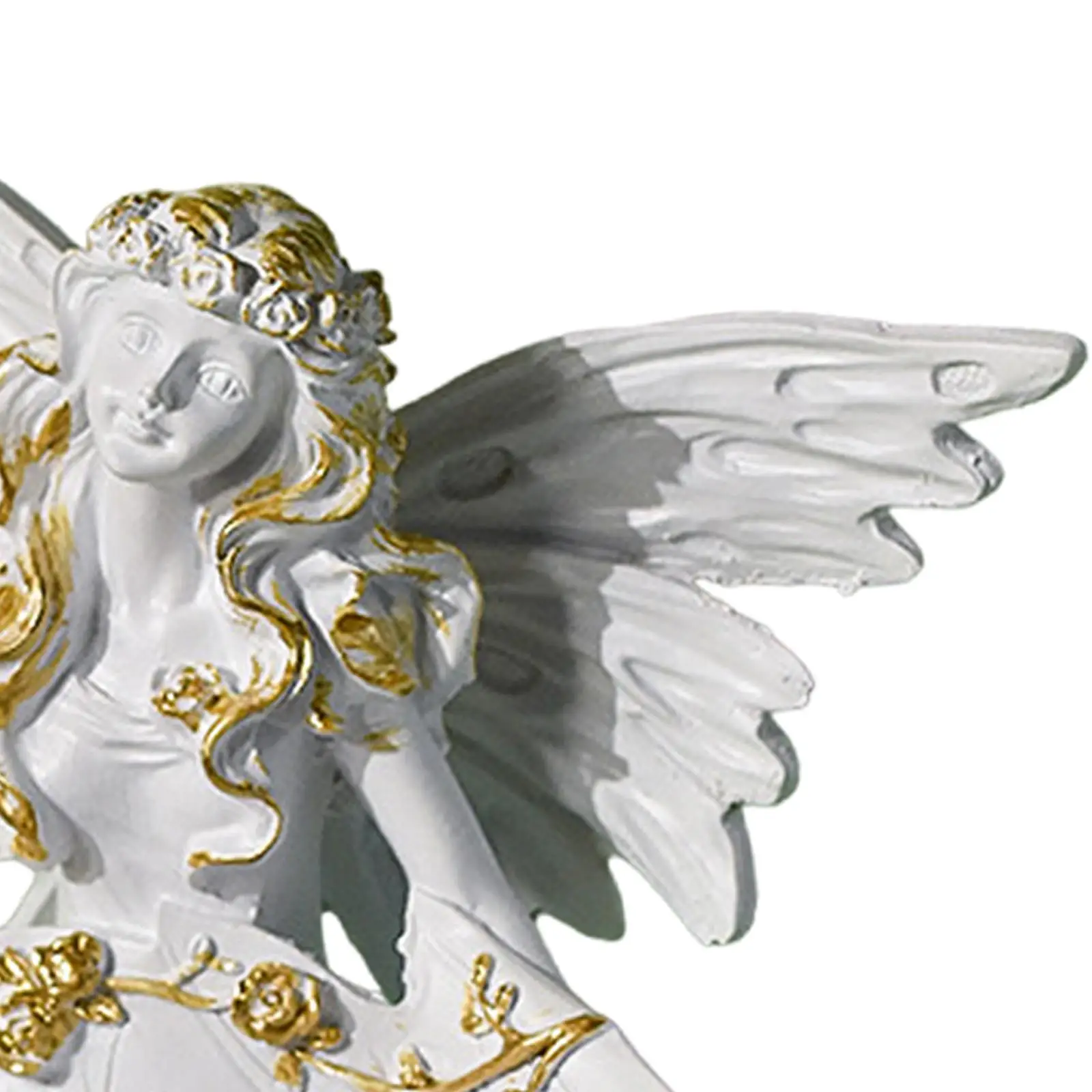 Fairy Statue Decorative Art Crafts Collectible Creative Resin Girl Figurine for Shelf Cabinet Entrance Fireplace Bookshelf