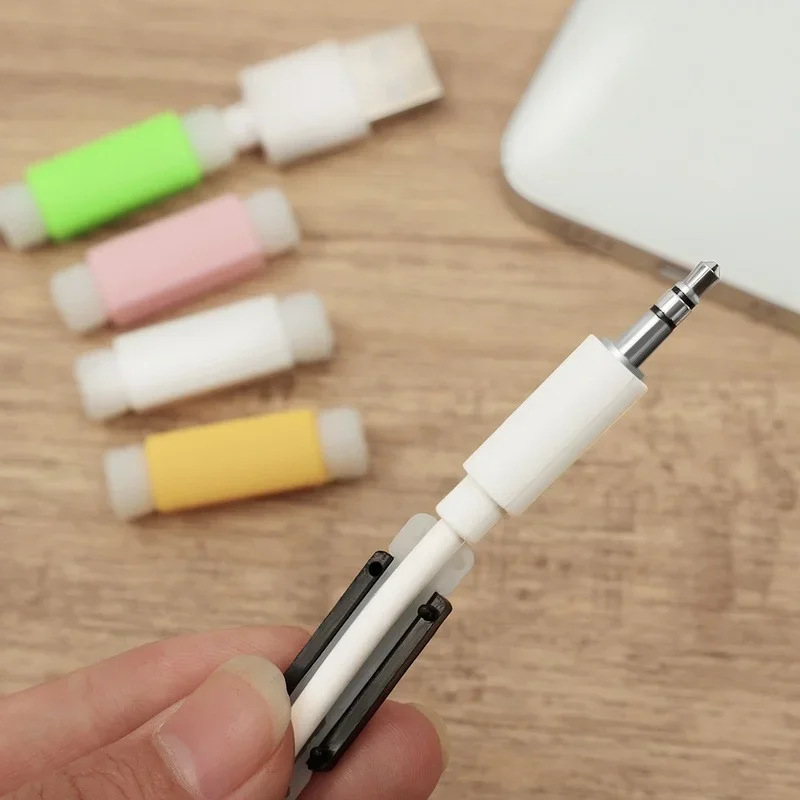 Cable Protector Cover Random Colors Data Line Protective Sleeve for Phone USB Charger Cord Winder Protection Accessories