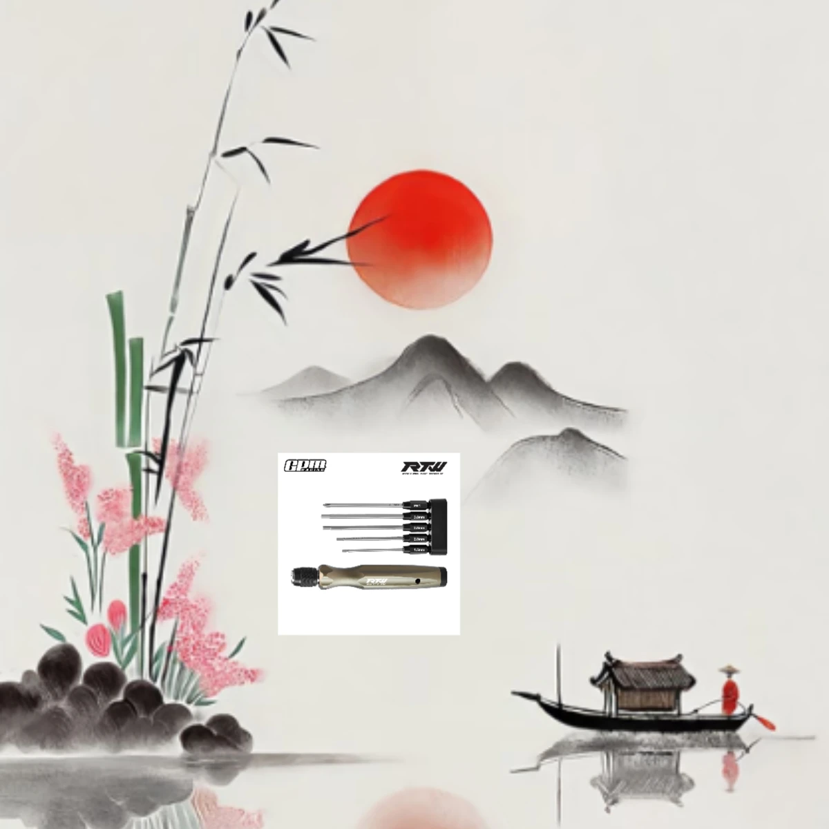 

GPM/ RTW 5 in 1 hexagon wrench Tools 1.5/2.0/2.5/3.0mm/PH1 holder head High speed steels toolsC