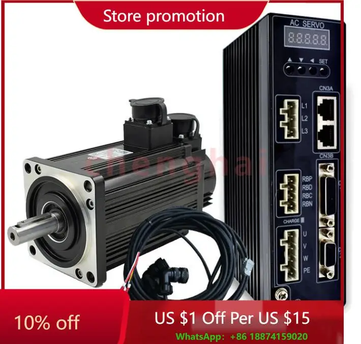 

CNC AC Servo Motor and Driver Low Cost 2.3kw 15nm Servo Motor for Cnc Milling Lathe Machine