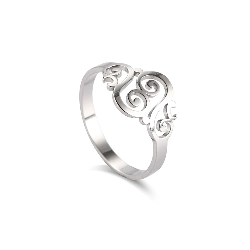 Edelstahl Hohl Pfirsich Herz Ringe Für Frauen Vorschlagen, Verlobung, Hochzeit Ring Vintage-Schmuck Anillos Valentinstag Geschenk – Detail 3