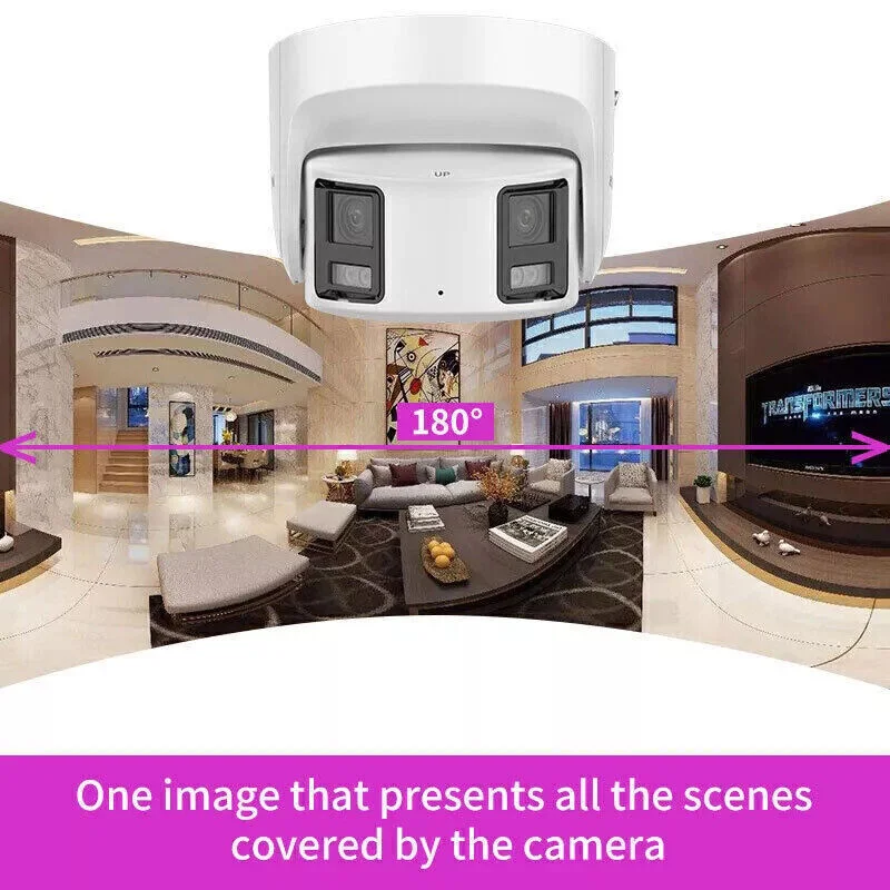 

Оригинальная IP-камера Hikvision 8 МП 4K Panoramic ColorVu DS-2CD2387G2P-LSU/SL с двумя объективами, цветным ночным видением и двусторонней аудиосвязью AcuSense